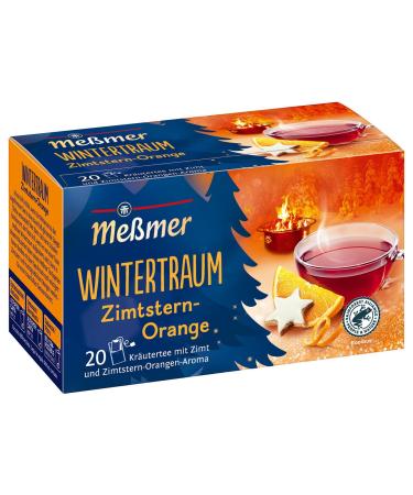 Messmer winter dream |Herbal tea with cinnamon and cinnamon-orange aroma |20 tea bags |Vegan |Gluten -free |Lactose -free winter dream 20 tea bags - Buy Online on GoSupps.com
