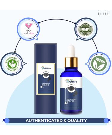 Home Genie Babchi Oil - 100% Pure & Natural Psoralea Corylifolia Carrier Oil 30ml (1.01 fl oz) with Dropper | Ideal for Skin & Hair Care - Buy Online on GoSupps.com