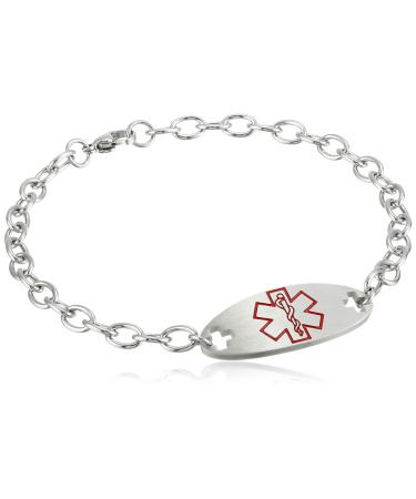 Surgical Steel Medical Alert Bracelet for PENICILLIN ALLERGY ID 9/16 inch wide 9 inch long