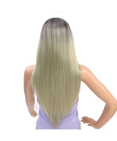Shop Ombre Blonde Wig for Women | Long Synthetic Hair with Dark Roots | Heat Resistant & Natural Look - Buy Online on GoSupps.com