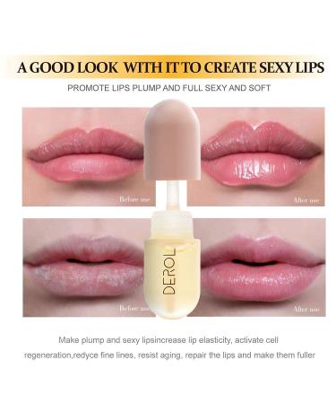 DEROL Lip Plumper by Vafee - Natural Lip Care Serum for Fuller Lips | Hydrating, Reduce Fine Lines, Lip Mask - 5.5ML - Buy Online on GoSupps.com