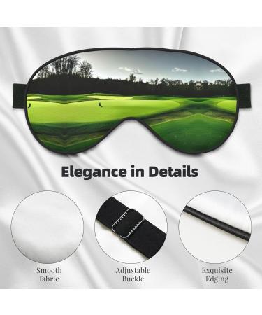 Green Golf Course Print Unisex Sleep Mask | Double-Sided Eye Mask for Sound Sleep & Skin Care - Ideal Gift - Buy Online on GoSupps.com