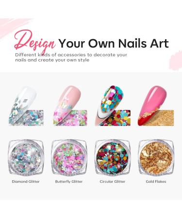 Modelones Poly Extension Gel Nail Kit - 10 Colors with 6W Nail Lamp | All-in-One Poly Builder Nail Gel Set for Women - Buy Online on GoSupps.com