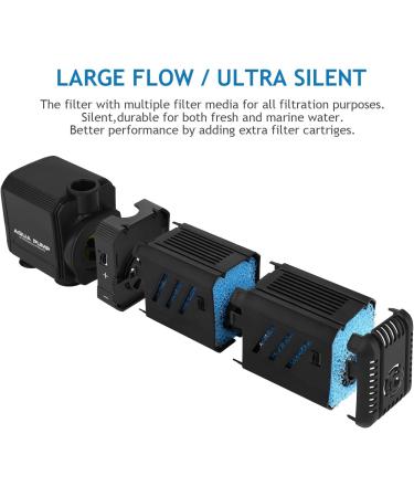 NO.17 8W Aquarium Internal Filter - 800L/H Adjustable Water Pump for 150-300L Aquariums - Buy Online on GoSupps.com