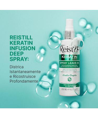 Restill Keratin Infusion Restructuring Leave-in Spray - Spray capillaire avec des acides gras de la vitamine E et de l'huile d'argan - Pour tous les types de cheveux - 200 ml - Buy Online on GoSupps.com