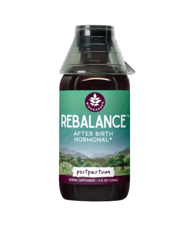 WishGarden Herbs ReBalance After Birth Hormonal - Plant-Based Herbal Supplement with Vitex Berry & Motherwort Supports Healthy Postpartum Hormone Levels and Postnatal Hormone Balance 4oz 4.00 Fl Oz (Pack of 1)