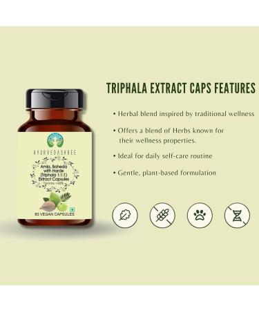 Triphala Extract 500mg - 60 Vegetarian Capsules | Amla Baheda & Harad Extract | | All Natural | 100% Vegan | Gluten-Free. Triphala 60 Count (Pack of 1) - Buy Online on GoSupps.com