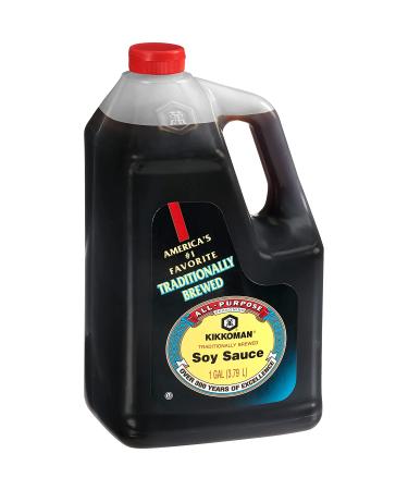 Kikkoman Traditionally Brewed Soy Sauce 1 Gallon - Authentic Japanese Flavor (1 Pack) - Buy Online on GoSupps.com