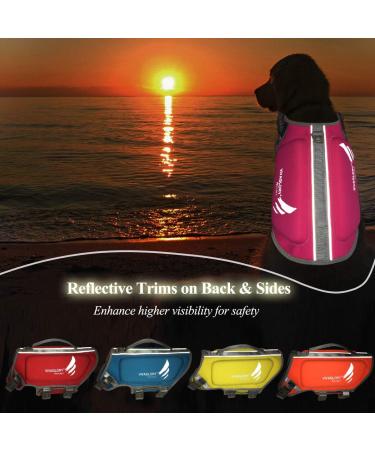 Vivaglory Light Lifeguard Dog Vest | Skin-Friendly Neoprene for Medium Dogs | Pink Swimming Life Saver with D-Ring & Quick Lock (M: 53-63cm) - Buy Online on GoSupps.com