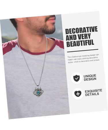EXCEART Devil Eye Necklace Skull Necklace Ladies Men's Evil Eye Clavicle Chain Steampunk Necklace Women Clavicle Pendant Necklace Decor Stainless Steel Neck Chain Metal Man - Buy Online on GoSupps.com