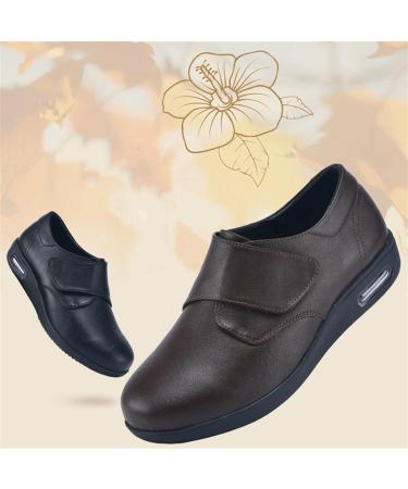 Women s Stylish Diabetic Shoes - Adjustable Breathable Air Cushion Sneakers for Swollen Feet (7.5 Brown) - Easy On/Off Wide Widths Comfortable Support - Buy Online on GoSupps.com