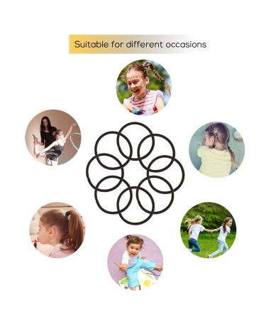 300 Black No Crease Hair Ties - Elastic Ponytail Holders for Thick, Heavy, Curly Hair - Buy Online on GoSupps.com