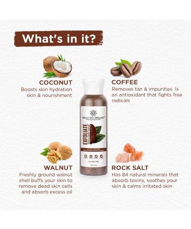 Buy Bella Vita Organic Natural Skin Brightening Combo - Exfoliate Body & Face Scrub Grit + Vitamin C Glow Face Wash | Best for Radiant Skin - International Shipping - Buy Online on GoSupps.com