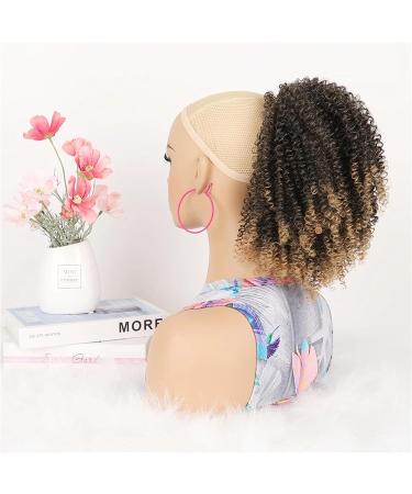 Afro Kinky Curly Poofy Ponytail Hair Extensions Synthetic Drawstring Ponytail Extensions Clip in Thick Curly Ponytail Fake Hairpiece for Black Women (Color : 1BTBUG) - Buy Online on GoSupps.com