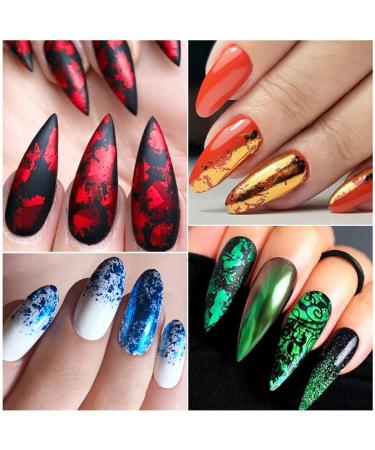 14 Colors Metallic Nail Foil Transfer Stickers - Holographic Effect Nail Art Accessories | Gold, Silver, Matte Transfer Foils - Nail Decals for Manicure Decoration - Buy Online on GoSupps.com