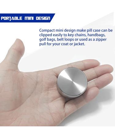 Buy Titanium Waterproof Pill Case | EDC Urgency Capsule Box | Pocket Metal Box for Camping - Silver - Buy Online on GoSupps.com