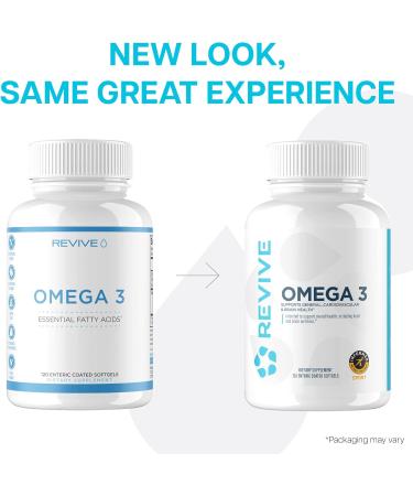 Revive MD Omega 3 Fish Oil Supplements for Men & Women Softgels with EPA & DHA Fatty Acids for Healthy Skin & Joints Heart & Brain Support Vegan-Friendly Gluten-Free (120 Softgels) - Buy Online on GoSupps.com