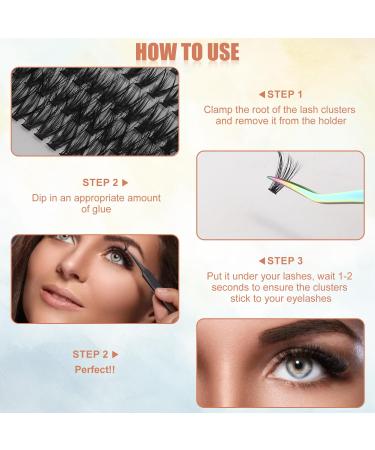 100pcs Lash Clusters DIY Eyelash Extension Kit - Individual False Lashes for Women & Girls 8-16mm | High-Quality Makeup Supplies - Buy Online on GoSupps.com