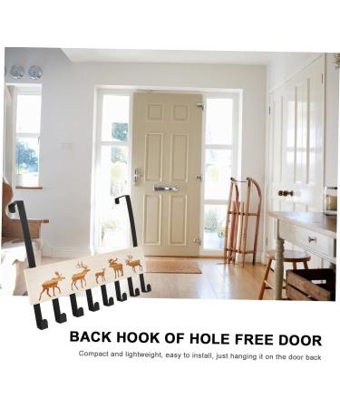CHILDWEET Bath Toy Storage 1pc Solid Wood Door Hook Towel Hooks Jacket Hanger Bath Towel Hook Wrought Iron Hook Coat Key Hook - Buy Online on GoSupps.com