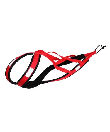 Northern Howl X-Back Dog Harness for Canicross Bike Skijoring Dogscooting Sled in Red XXL