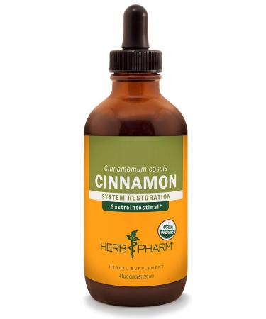 Herb Pharm Certified Organic Cinnamon Liquid Extract for Cardiovascular and Circulatory Support - 4 Ounce