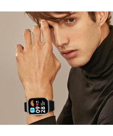 Shop BTTNG Adjustable Breathable Nylon Bracelet for Xiaomi Redmi Watch 3 Active - Unisex Sport Solo Loop Replacement in Deep Black + Reflective Black - Buy Online on GoSupps.com