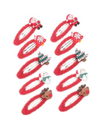 minkissy 5 Pairs Christmas Hair Clips Antlers Hair Clips Party Hairpin Resin Hair Clip Lovely Hairwear Kids Hairpin Girls Hair Accessories Xmas Hair Clip Button Cartoon Nylon Child