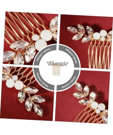 DOITOOL 1pc Rhinestone Disc Hair Comb Rhinestone Side Comb Crystal Ab Rhinestones Wedding Hair Accessories Rhinestone for Hair Wedding Hair Clip Hair Pin Wedding Dress Alloy Headgear Bride - Buy Online on GoSupps.com