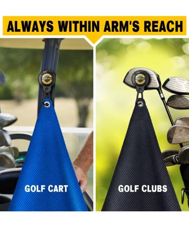 SisterAling Magnetic Clip for Golf Towel - Industrial Strength Design for Easy Attachment to Golf Carts or Clubs - Black (2 Pack) - Buy Online on GoSupps.com