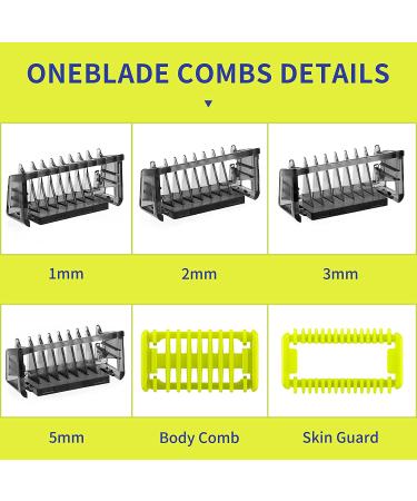 YINKE Guide Comb Body Skin Kit for Philips OneBlade & One Blade Pro - 6pc Black Set - Buy Online on GoSupps.com