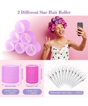 Qinzave 36-Piece Curling Winder Set | Large 63mm & 47mm Curlers for All Hair Types | Salon & Home Use - Buy Online on GoSupps.com