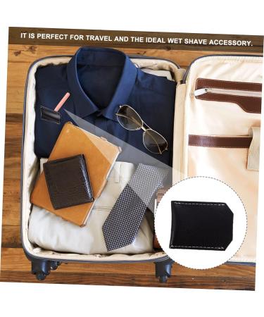 Minkissy 2-in-1 Razor Safety Cover & Travel Bag | Durable Leather Sheath for Secure Grooming on-the-Go - Buy Online on GoSupps.com