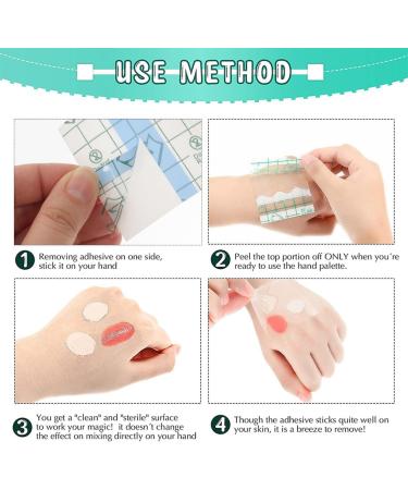 CALLARON Lot De 100 Palettes Main Vierges Autocollantes 6 Cm Transparentes Imperm ables Pour Femmes Usage Cosm tique M lange Fond De Teint Nail Art - Buy Online on GoSupps.com