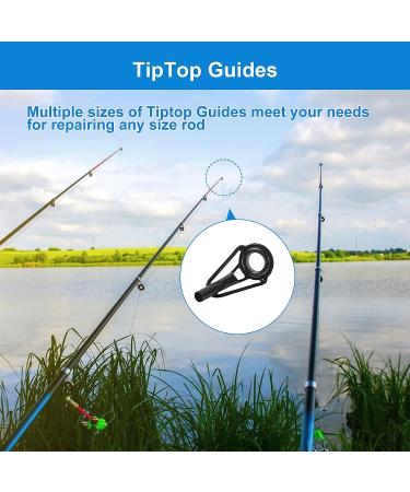 Hifisher Fishing Rod Tip Repair Kit - Stainless Steel Ceramic Guides Replacement Set - Buy Online on GoSupps.com