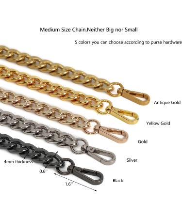Medium Fabulous Metal Shoulder Crossbody Purse Chain Replacement - 18 Antique Gold - Buy Online on GoSupps.com