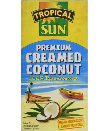 Tropical Sun Creamed Coconut 200g - Pack of 6 | Rich and Creamy Coconut Puree | Authentic Caribbean Flavour | Ideal for Curries Desserts and Smoothies - Buy Online on GoSupps.com