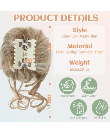 S-Noilite Claw Clip Messy Bun Synthetic Hair Extension - Dark Blonde to Bleach Blonde 27T613 - Buy Online on GoSupps.com