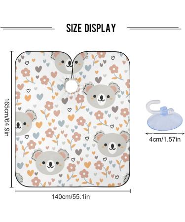Shop Waterproof Barber Cape - Cute Koala Bear & Cheetah Design for Men & Women - Durable Hair Cutting Bib - Buy Online on GoSupps.com
