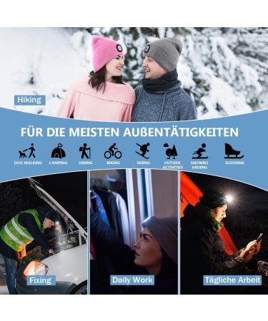 Deilin LED Hat with Light - Rechargeable USB Illuminated Outdoor Hat for Men & Women | Warm Winter Gift & Camping Gadget - Buy Online on GoSupps.com