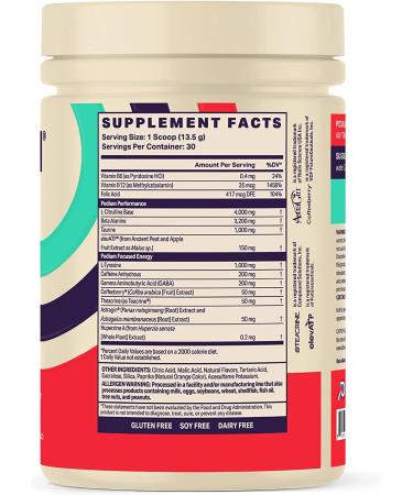 Podium Nutrition Fuse Pre Workout Powder - Peach Mango (30 Servings) | Energy Boost with Beta Alanine & Caffeine | Gluten, Soy, Dairy Free - Buy Online on GoSupps.com