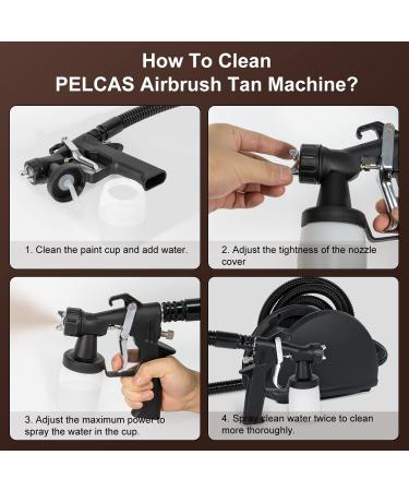 PELCAS Professional Sunless Black Tanning Gun | Mobile HVLP Spray Tan Machine Kit | Upgraded Airbrush Tan System - Buy Online on GoSupps.com
