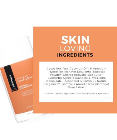 Rustic MAKA Natural Deodorant Coral Island Aluminum-Free Paraben-Free No Baking Soda Deodorant Magnesium Synthetic Fragrance-Free Cruelty-Free - Buy Online on GoSupps.com