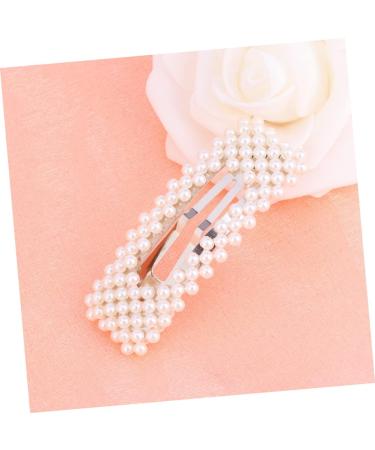 FRCOLOR Pearl Hair Clip Hair Clip Hair Pin Hair Barrettes Stylish Hairpin Bobby Pin Square Miss White Side Clip Elegant Hair Clip - Buy Online on GoSupps.com