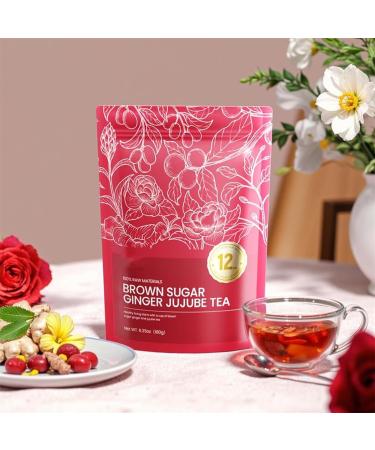  Qoobom Velutra Chinese Brown Sugar Ginger Tea with Red Jujube and Red Ginseng Promotes Digestion Improves Sleep Soothes and AIDS Digestion Individually Wrapped Purely - Buy Online on GoSupps.com