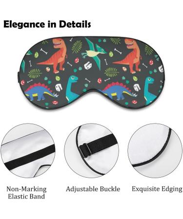 Colorful Dinosaur Sleep Mask - Adjustable Strap Eye Cover for Uninterrupted Sleep - Perfect for Men and Women - Ideal for Travel and Nighttime Use - Buy Online on GoSupps.com