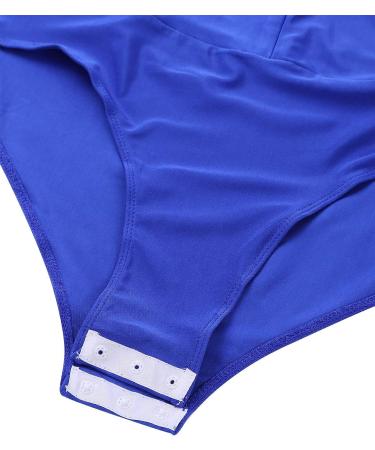 YiZYiF Men's Sequins V Neck Dance Shirt Unitard Blue - Medium | Dancewear - Buy Online on GoSupps.com