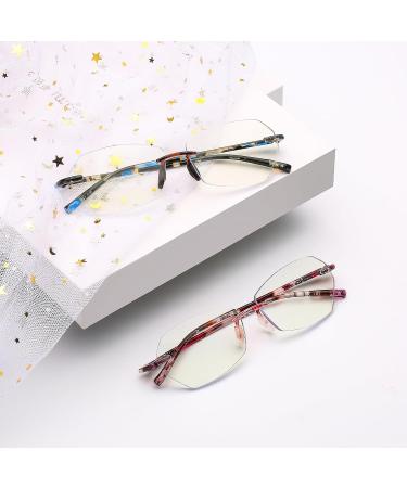 AQWANO Super Lightweight Frameless Reading Glasses for Women - Ultra Clear Lenses Designer Style 2 Pack (2.75) - Perfect International Shipping - Buy Online on GoSupps.com
