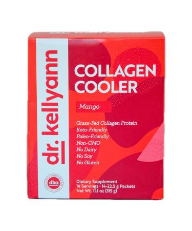 Dr. Kellyann Collagen Cooler Mango | 15g Grass-Fed Collagen Protein per Serving | Keto & Paleo Friendly Non-GMO Dairy-Free | 14 Servings Mango 11.1 Ounce (Pack of 1)