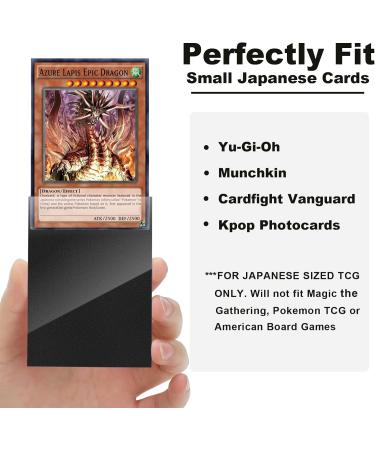 Black Yu-gi-oh Card Sleeve 200 Pack - Japanese Small 62x89mm Photocard Sleeves for Kpop Photocard - Back Textured - Protect Trading Cards - Easy Shuffling - Tear Resistant - Buy Online on GoSupps.com