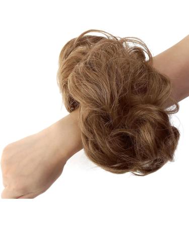 JJstar Messy Hair Bun Curly Wavy Scrunchies - Synthetic Hair Chignons for Women/Girls (Brown Blonde) - Buy Online on GoSupps.com